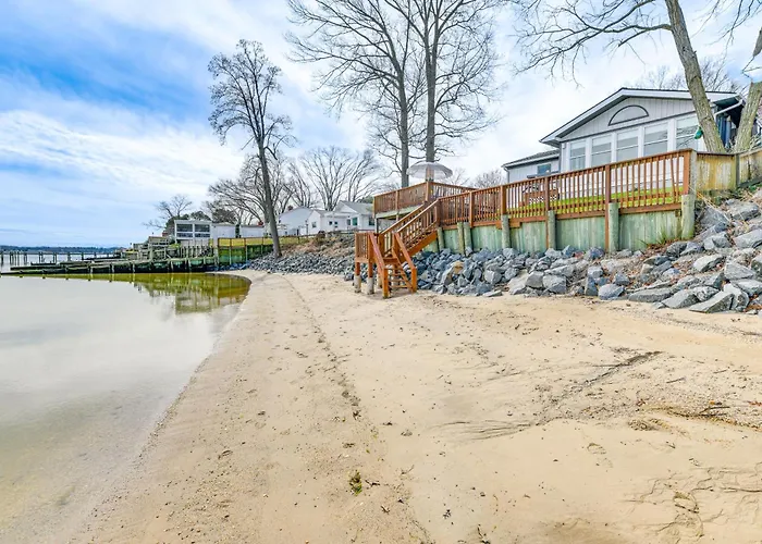 Riverfront Colonial Beach Home W/ Private Beach!